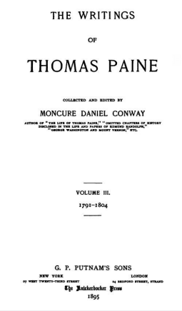 The Writings of Thomas Paine - Vol 3